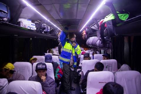Members of the second Central American migrant caravan continue their journey to the United States, at a Jalisco road, in Mexico, 13 November 2018. Over nine thousand Central Americans divided in several caravans travel across Mexico to the United States. Over nine thousand Central Americans in Mexico head to the United States !ACHTUNG: NUR REDAKTIONELLE NUTZUNG!  Copyright: xFranciscoxGuascox AME3529 20181113-636777379314481171