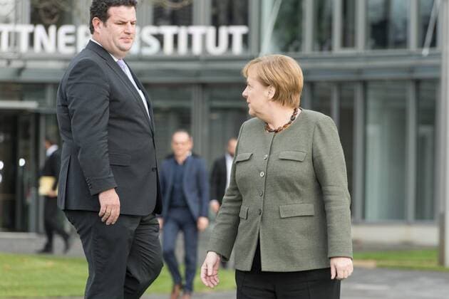 Potsdam GER Germany Potsdam Closed meeting of the Federal Cabinet on the subject of digitisation v l Hubertus Heil Angela Merkel Closed meeting of the Federal Cabinet Digitisation 14 11 2018 Copyright: xEibner-Pressefotox EP_eer