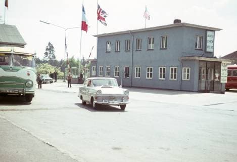 Allied border checkpoint Checkpoint Alpha at the inner-German border in Helmstedt recording date estimated snapshot photography HansxSeeliger