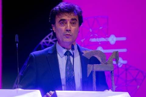 Spanish journalist Tomas Fernando Flores speaks after receiving the National Radio Ondas Award to his Career during the 65th Ondas Awards, at the Gran Teatre del Liceu, in Barcelona, Catalonia, Spain, 14 November 2018. 65th Ondas Awards !ACHTUNG: NUR REDAKTIONELLE NUTZUNG!  Copyright: xQuiquexGarciax GRAF8757 20181114-636778355999356812