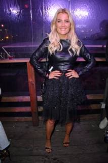 Jennifer Knaeble in Irene Luft at the BUNTE New Faces Award Style in Spindler Klatt in Berlin