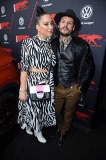 Manuel Cortez with his girlfriend Miyabi Kawai at the BUNTE New Faces Award Style at Spindler Klatt in Berlin