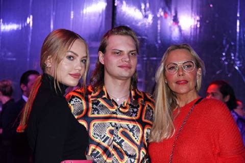 Natascha Ochsenknecht with daughter Cheyenne Ochsenknecht and son Wilson Gonzalez Ochsenknecht at the BUNTE New Faces Award Style in Spindler Klatt in Berlin
