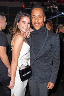 Lisa Marie Koroll Jerry Hoffmann at the BUNTE New Faces Award Style at the Spindler Klatt in Berlin
