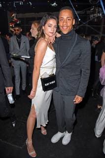 Lisa Marie Koroll Jerry Hoffmann at the BUNTE New Faces Award Style at the Spindler Klatt in Berlin