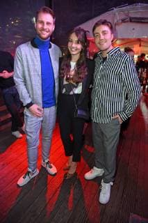 Maurice Gajda Julia Krueger Philipp Isterewicz at the BUNTE New Faces Award Style in Spindler Klatt in Berlin