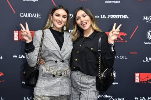 Katharina Damm and Anna Maria Damm at the presentation of the Bunte New Faces Award Style 2018 at Spindler Klatt Berlin 15 11 2018 Foto:xF.xKernx xFuturexImage