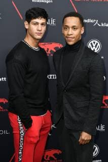 Emilio Sakraya and Jerry Hoffmann at the presentation of the Bunte New Faces Award Style 2018 at Spindler Klatt Berlin 15 11 2018 Foto:xF.xKernx xFuturexImage