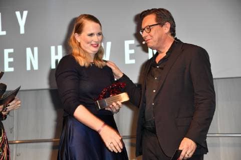 Lilly Ingenhoven and Robert Pölzer at the presentation of the Bunte New Faces Award Style 2018 at Spindler Klatt Berlin 15 11 2018 Foto:xF.xKernx xFuturexImage