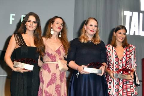 Ruby O Fee Julia Malik Lilly Ingenhoven and Nina Schwichtenberg at the Bunte New Faces Award Style 2018 at Spindler Klatt Berlin 15 11 2018 Foto:xF.xKernx xFuturexImage
