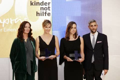 Natalia Wörner Anna Tillack Natalie Amiri and Michel Abdollahi at the 20th Media Prize Kinderrechte in der Einen Welt der Kindernothilfe in Schloss Bellevue Berlin 15 11 2018 Foto:xM.xDelamerx xFuturexImage