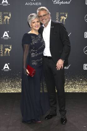 Birgit Schrowange and friend Frank Spothelfer at the 70 Bambi Award 2018 at the Stage Theater am Potsdamer Platz Berlin 16 11 2018 Foto:xA.xBuggex xFuturexImage