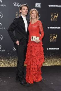 Ursula Karven with son Christopher Veres BAMBI 2018 Red carpet at the Theater am Potsdamer Platz in Berlin on 16 11 2018