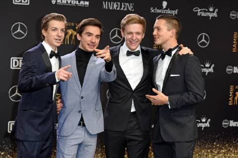 Nick Julius Schuck Ivo Kortlang Timur Bartels Tim Oliver Schultz BAMBI 2018 Red Carpet at the Theater am Potsdamer Platz in Berlin on 16 11 2018