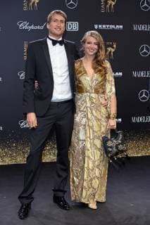 Nina Eichinger with friend Fritz Meinikat BAMBI 2018 Red carpet at the Theater am Potsdamer Platz in Berlin on 16 11 2018