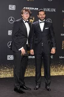 Claudio Pizarro with son Claudio Pizarro jr BAMBI 2018 Red carpet at the Theater am Potsdamer Platz in Berlin on 16 11 2018