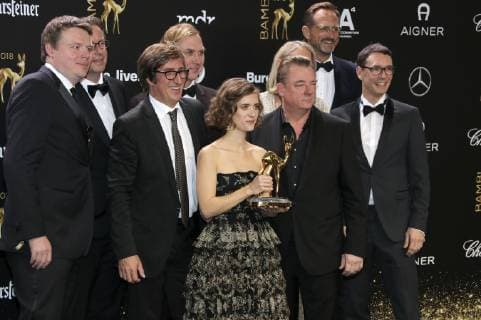 Lars Eidinger Liv Lisa Fries and Peter Kurth with their film teams at the 70 Bambi Award 2018 at the Stage Theater am Potsdamer Platz Berlin 16 11 2018 Foto:xA.xBuggex xFuturexImage