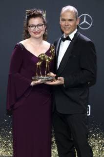 Markus Behrendt and Christine Wagner Behrendt at the 70 Bambi Awards 2018 at the Stage Theater am Potsdamer Platz Berlin 16 11 2018 Foto:xA.xBuggex xFuturexImage