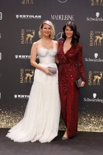 Monica Ivancan and her sister Miriam Mack at the Bambi 2018 Award Ceremony on 16 11 2018 in Berlin Bambi 2018 Award Ceremony in Berlin