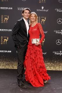 Ursula Karven and her son Chris Veres at the Bambi 2018 award ceremony on 16 11 2018 in Berlin Bambi 2018 award ceremony in Berlin