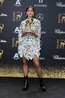 Dua Lipa BAMBI 2018 Prizewinner at the Theater am Potsdamer Platz in Berlin on 16 11 2018