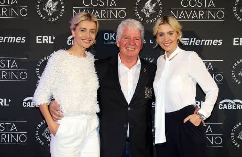 Costa Navarino EAGLES PRESIDENT GOLF CUP 2018 Thomas Stein and the Tit Twins Julia and Ina Costa Navarino Greece Westin Resort Costa Navarino