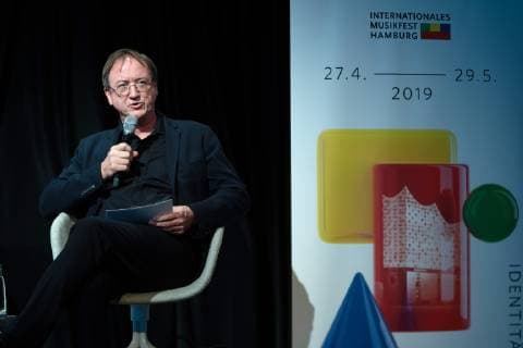 Achim Dobschall Head of the Orchestra Choir Division Concerts of the NDR Portrait Portrait Press Conference Elbphilharmonie Elphi to International Music Festival Hamburg 2019 in cooperation with Hamburgerische Staatsoper Hamburg Hamburg Hamburg Germany Kaistudio 1 of the Elbphilharmonie
