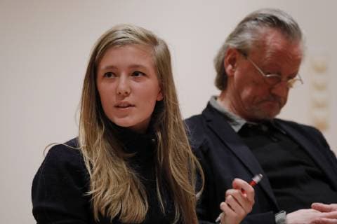 Ann Kathrin Zierau Prof Dr Peter Brandt Germany Berlin Willy Brandt House Book launch History of the SDS 20 11 2018