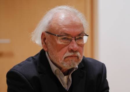 Dr Siegfried Heimann habilitated political scientist and private lecturer at the FU Berlin Deutschland Berlin Willy Brandt Haus Book presentation History of the SDS The Socialist German Student Union 1946 1970 20 11 2018