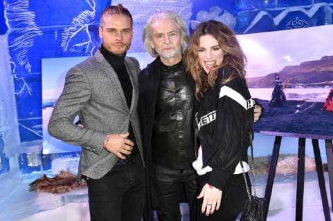 Rurik Gislason Hermann Bühlbecker and Larissa Kerner at the presentation of the Lambertz Calendar 2019 at the Eisbar Angiyok Berlin 22 11 2018 Foto:xF.xKernx xFuturexImage
