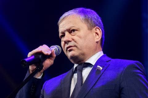 KAZAN, RUSSIA - NOVEMBER 23, 2018: Russian State Duma member Marat Bariyev speaks at the award ceremony for the winners of the Student of the Year 2018 Prize at Volga Region State Academy of Physical Culture, Sport and Tourism; established by the Cabinet of Ministers of Russia s Republic of Tatarstan and the Russian Union of Youth, the Student of the Year Prize is awarded annually in a number of categories to higher education students who win three rounds of competitions. Yegor Aleyev TASS  TS098891