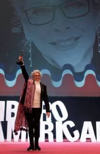 The actress Kiti Manver receives the Ciudad de Huelva Award, during the closing gala of the 44th edition of the Huelva Festival of Ibero-American Cinema, in the Palacio de Congresos of Huelva, Spain, 23 November 2018. Huelva Festival of Ibero-American Cinema !ACHTUNG: NUR REDAKTIONELLE NUTZUNG!  Copyright: xJuliánxPérezx GRAF5082 20181124-636786153557262137