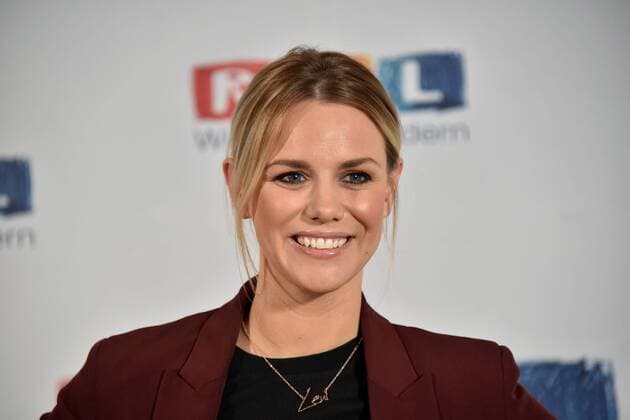 Moderator Sandra Kuhn poses on 23 11 2018 in Hürth near Cologne at the 23 RTL Spendenmarathon wir helfen Kindern 2018 (23 RTL Spendenmarathon we help children 2018)