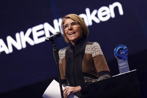 Bettina Böttinger at the award ceremony of the Opinion Maker Prize The Blue Tongue as part of the thoughts refuel speaker night in the Lanxess Arena Cologne 24 11 2018 Foto:xC.xHardtx xFuturexImage