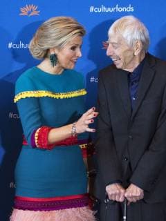 Niederlande, Reinbert de Leeuw erhält Kulturpreis von Königin Maxima in Amsterdam 26-11-2018 Amsterdam Queen Maxima presenting the Prince Bernhard Cultuurfonds award, 150.000 euro, to Reinbert de Leeuw at the Muziekgebouw aan ’t IJ in Amsterdam.  Copyright: xPPEx