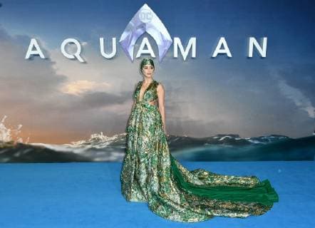 American actress Amber Heard attends the World Premiere of Aquaman at Cineworld Leicester Square in London. NOVEMBER 26th 2018  SLIx184390