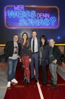 Elton Larissa Kerner Kai Pflaume Nena and Bernhard Hoecker recording the ARD quiz show Wer weiß denn sowas XXL at Studio Hamburg Hamburg 26 11 2018 Foto:xC.xTamckex xFuturexImage