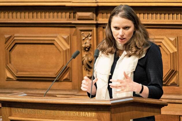 Social Senator Dr Melanie Leonhard SPD Meeting of the Hamburg Parliament 28 11 2018 City Hall Hamburg Portrait Portrait MdHB Member of the Hamburg Parliament Hamburg Germany Ratuahsu
