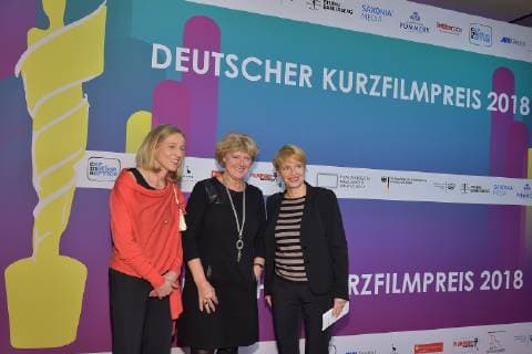 German Short Film Award 2018 Prof Dr Susanne Stuermer Prof Monika Gruetters MdB Dr Martina Muench Award 62 German Short Film Award 2018 at Waschhaus Arena Potsdam 28 11 2018