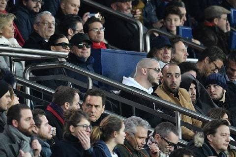 PAP11182064 Parc des Princes, le 28.11.2018 Leonardo Di Caprio , sa compagne Camila Morone et Mick Jagger assistent au match PSG-Liverpool 232823 2018-11-28 PARIS France  Copyright: xPapixsx xStarfacex STAR_232823_004