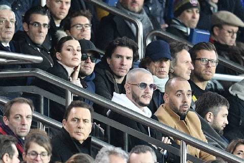 Entertainment Bilder der Woche KW48 Entertainment Bilder des Tages PAP11182064 Parc des Princes, le 28.11.2018 Leonardo Di Caprio , sa compagne Camila Morone et Mick Jagger assistent au match PSG-Liverpool 232823 2018-11-28 PARIS France  Copyright: xPapixsx xStarfacex STAR_232823_010