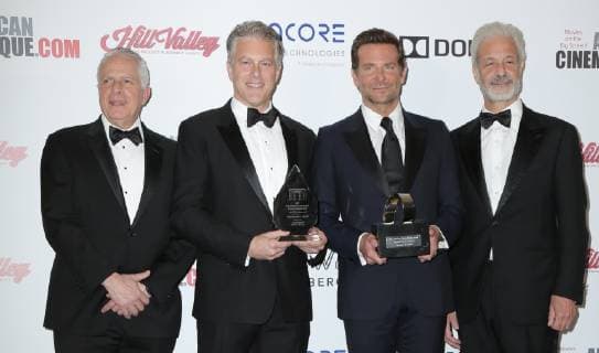 29 November 2018 - Beverly Hills, California - Rick Nicita, Mark Badagliacca, Bradley Cooper, Doug Darrow. 32nd American Cinematheque Award Presentation Honoring Bradley Cooper held at The Beverly Hilton Hotel. Photo Credit: PMA AdMedia 232851 2018-11-29 Etats-Unis  Copyright: xAdMediax STAR_232851_037