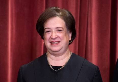 Supreme Court Associate Justice Elena Kagan poses during the official Supreme Court group portrait at the Supreme Court on November 30, 2018 in Washington, D.C.  WAP20181130319 KEVINxDIETSCH