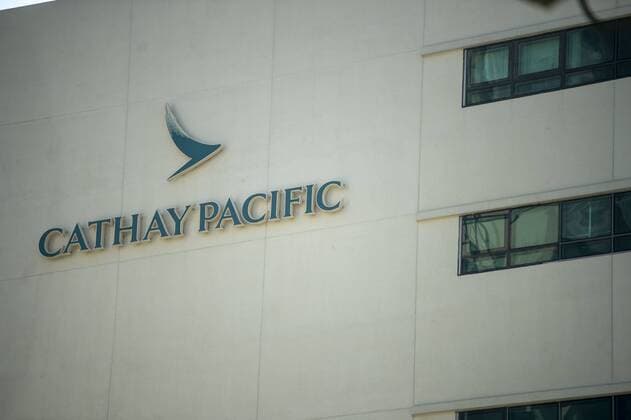 November 30, 2018 - Hong Kong, Hong Kong, China - A photo showing a logo of the Hong Kong Carrier Cathay pacific in Hong Kong International Airport in Hong Kong, China. 30 November 2018. Hong Kong China  - ZUMAn230 20181130_zaa_n230_002 Copyright: xHarryxWaix