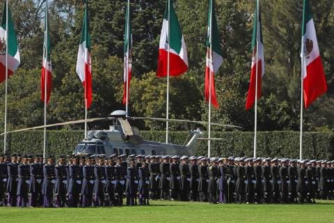 December 2, 2018 - EUM20181202NAC14.JPG.CIUDAD DE MEXICO. Presidency Presidencia-AMLO.- 2 de diciembre de 2018.- Aspecto de la ceremonia de salutacion de las Fuerzas Armadas al presidente Andres Manuel Lopez Obrador, en el Campo Marte. Foto: Agencia EL UNIVERSAL RCC.  - ZUMAu78_ 20181202_zaf_u78_054 Copyright: xBerenicexFregosox