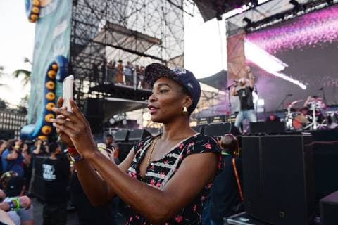 FORT LAUDERDALE FL - DECEMBER 02: Venus Williams is seen in the photo pit watching Live perform during the Riptide Music Festival at Fort Lauderdale Beach on December 2, 2018 in Fort Lauderdale, Florida. Copyright: xmpi04x