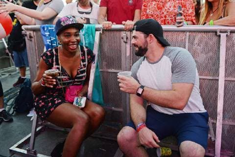 FORT LAUDERDALE FL - DECEMBER 02: Venus Williams is seen in the photo pit watching Live perform during the Riptide Music Festival at Fort Lauderdale Beach on December 2, 2018 in Fort Lauderdale, Florida. Copyright: xmpi04x