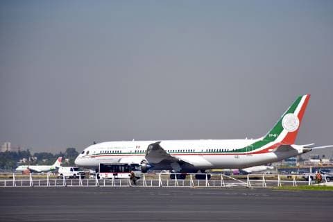 December 3, 2018 - EUM20181203NAC16.JPG .CIUDAD DE MEXICO. PresidencyPresidencia-Avion Presidencial.- 3 de diciembre de 2018. Aspectos de la salida del avion presidencial TP01 Boeing 787-8 Jose Maria Morelos y Pavon , desde el Aeropuerto Internacional de la Ciudad de Mexico hacia Estados Unidos para su venta, como lo anuncio el presidente Andres Manuel Lopez Obrador. Foto: Agencia EL UNIVERSALIrvin OlivaresEELG  - ZUMAu78_ 20181203_zaf_u78_019 Copyright: xElxUniversalx