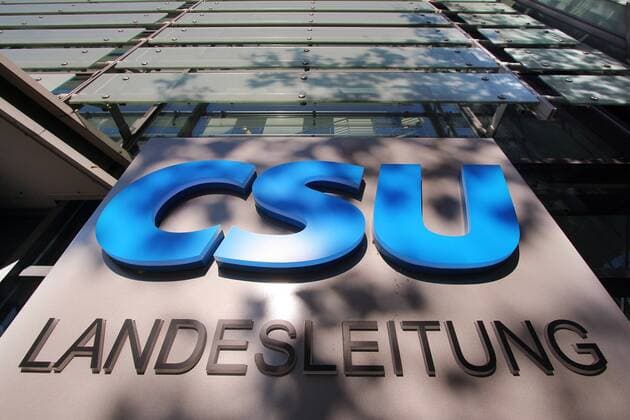 The Franz Josef Strauss House with the headquarters of the CSU Christian Social Union in Munich Schwabing North Bavaria Germany