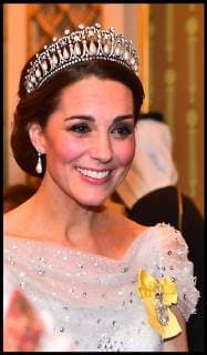 . 04 12 2018. London, United Kingdom. Diplomatic Reception. The Duchess of Cambridge talks to guests at an evening reception for members of the Diplomatic Corps at Buckingham Palace in London.  xi-Imagesx xPoolx IIM-18966-0009